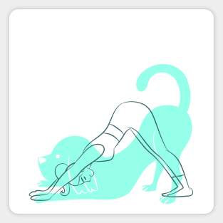 Downward Dog Yoga Pose Magnet